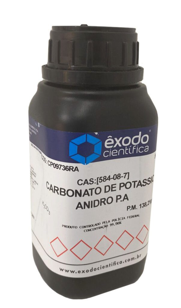 CARBONATO DE POTASSIO ANIDRO PA 99 500g QUIMISUL SC BRASIL LTDA