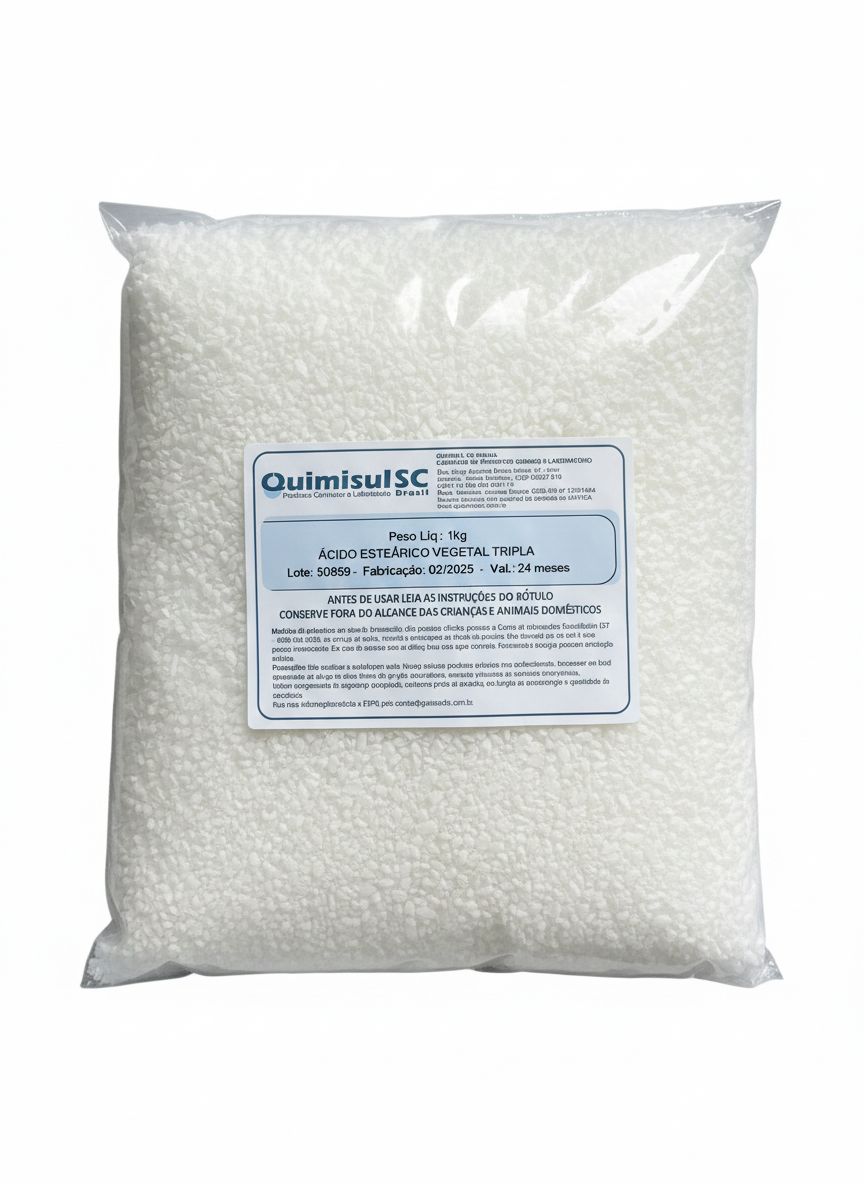 Ácido Esteárico Estearina Tripla Vegetal 1kg