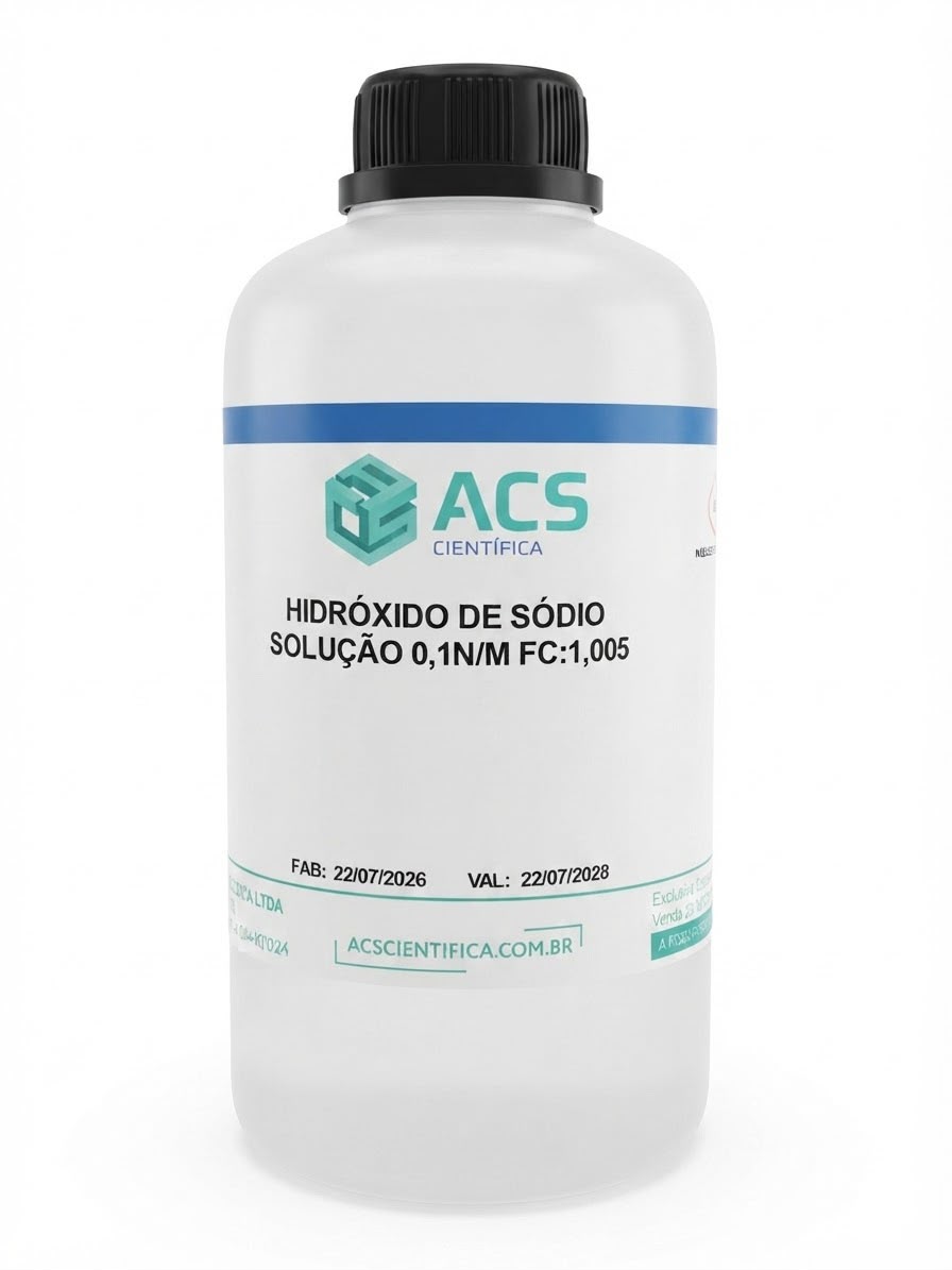 HIDROXIDO DE SODIO 0,1N/M FATORADA 1Litro