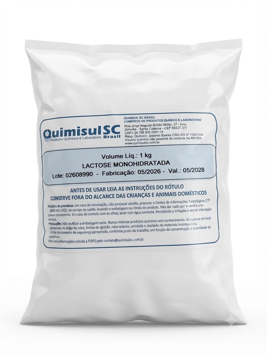 Lactose Monohidratada 200 Mesh 1 kg