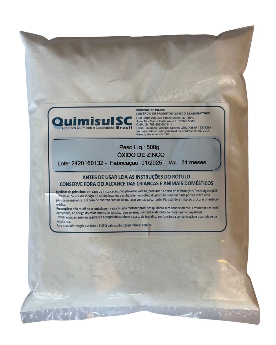 Óxido De Zinco 500g