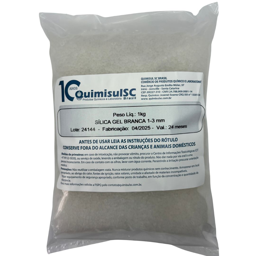 Silica Gel Branca 1 A 3 mm - 1 kg