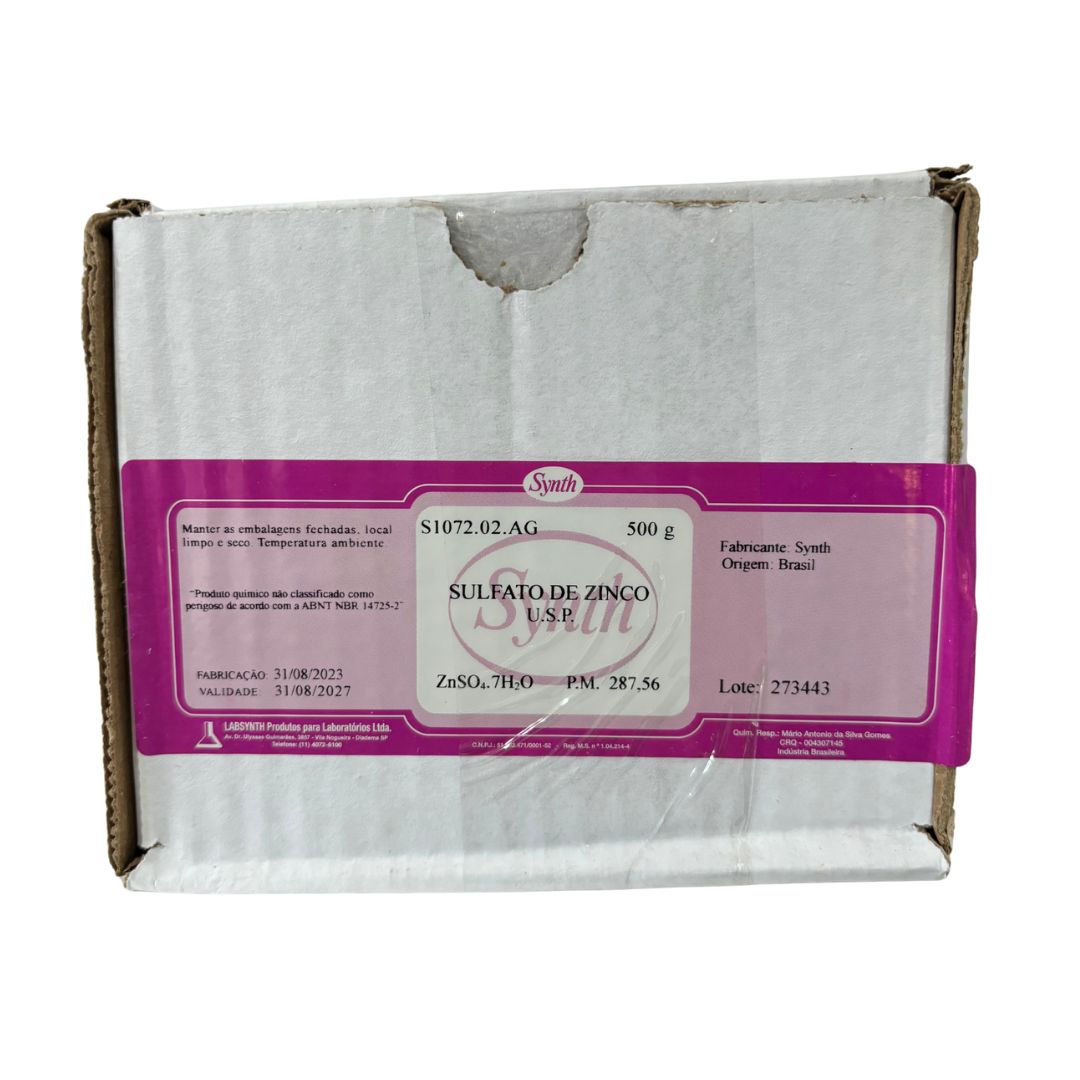 Sulfato De Zinco 7h20 USP 500g Synth