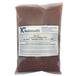 Sílica Gel laranja 4 a 8 mm - 500g - Atóxica