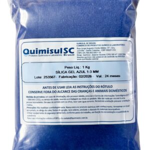 Sílica Gel Azul 1 a 3 mm - 1 kg