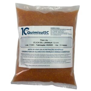 Sílica Gel laranja 1 a 3 mm - 500g - Atóxica