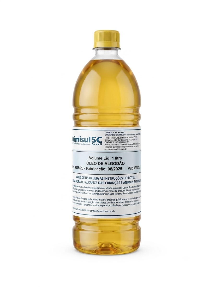 ÓLEO DE ALGODÃO 100% VEGETAL - 1 LITRO