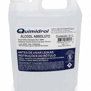 ÁLCOOL ETÍLICO ABSOLUTO 99% - 5 LITROS