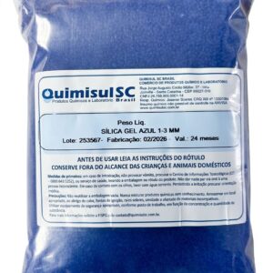 Sílica Gel Azul 1 a 3 mm – 250g
