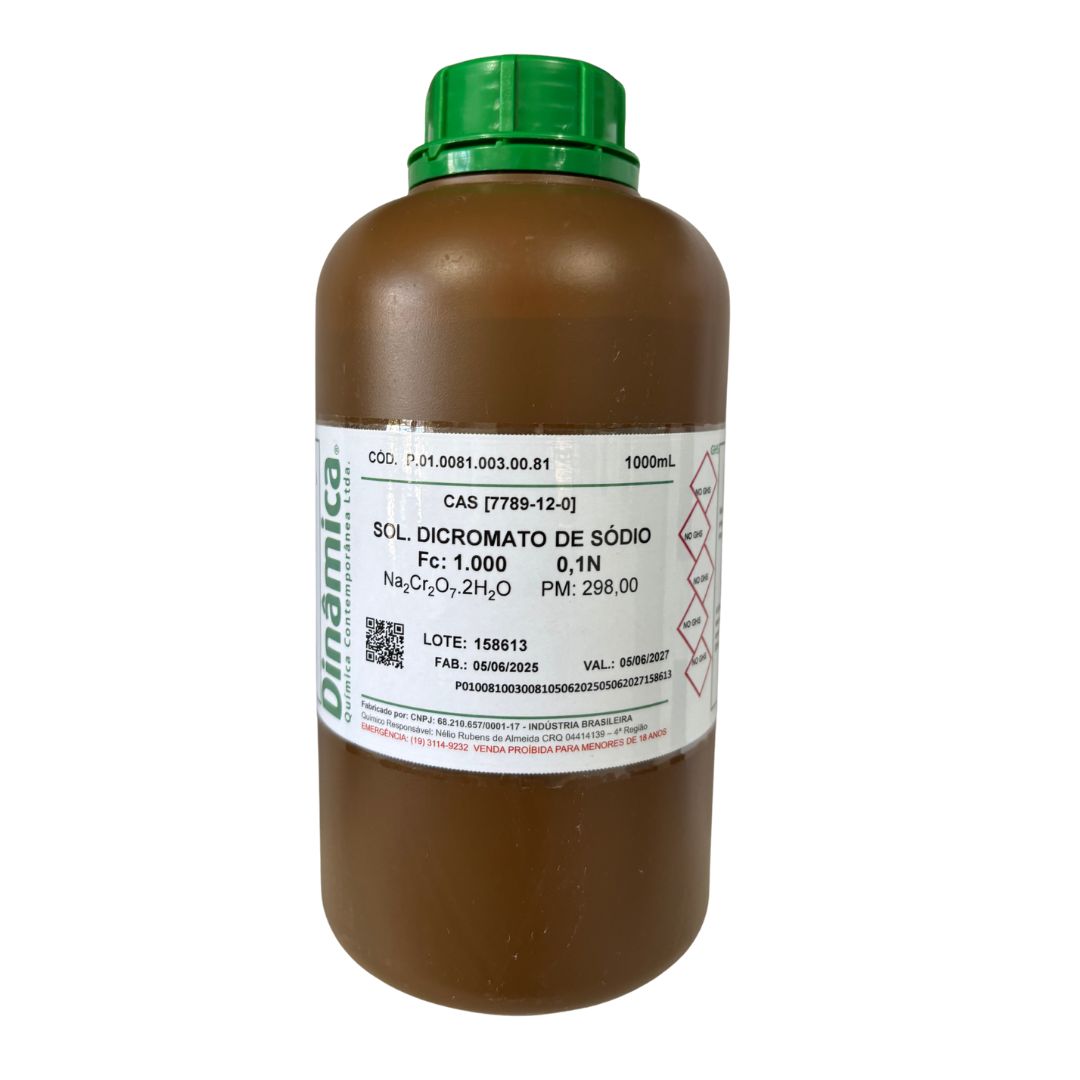Solução Dicromato de Sódio 0,1 - 1 Litro