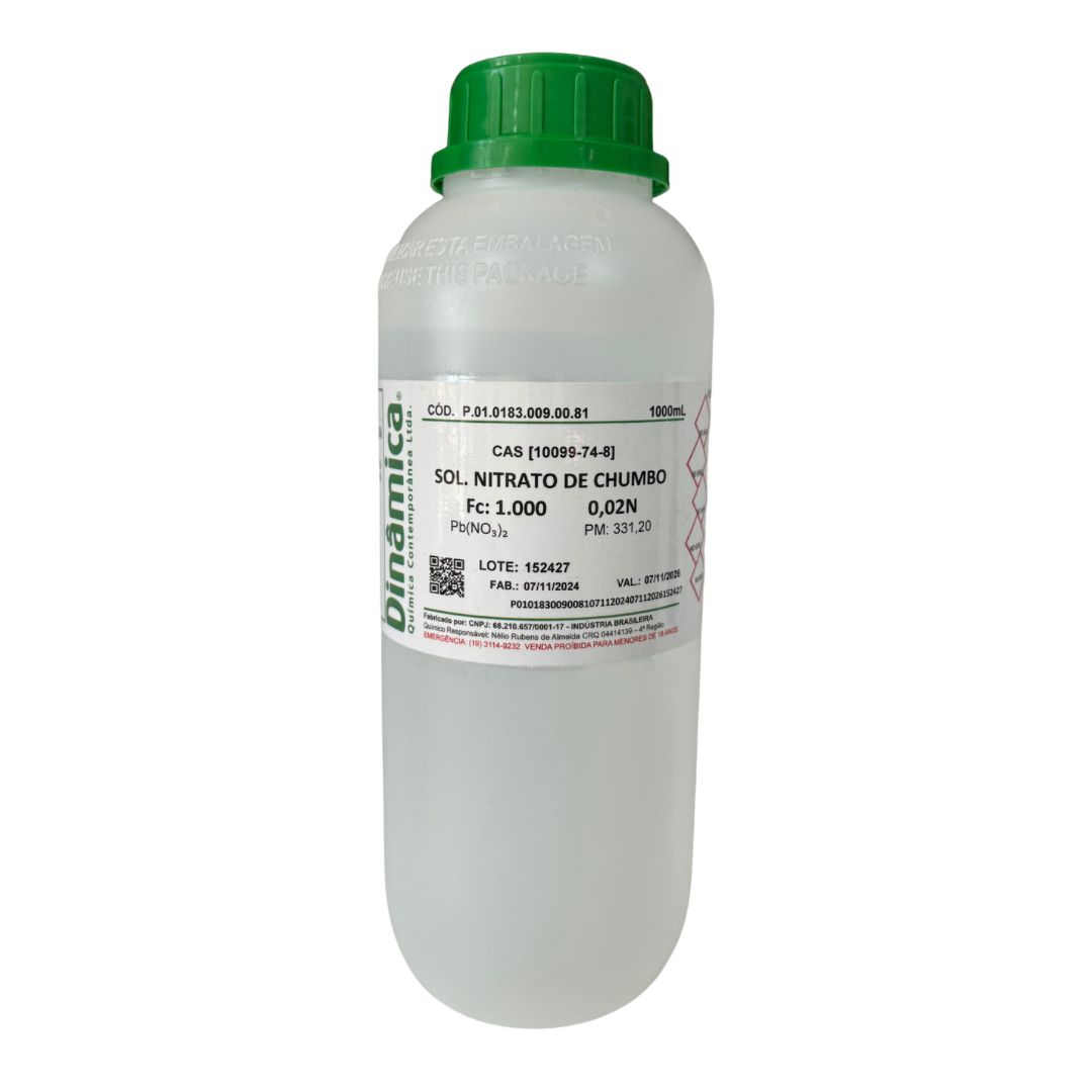 Solução Nitrato de Chumbo 0,02N - 1 Litro