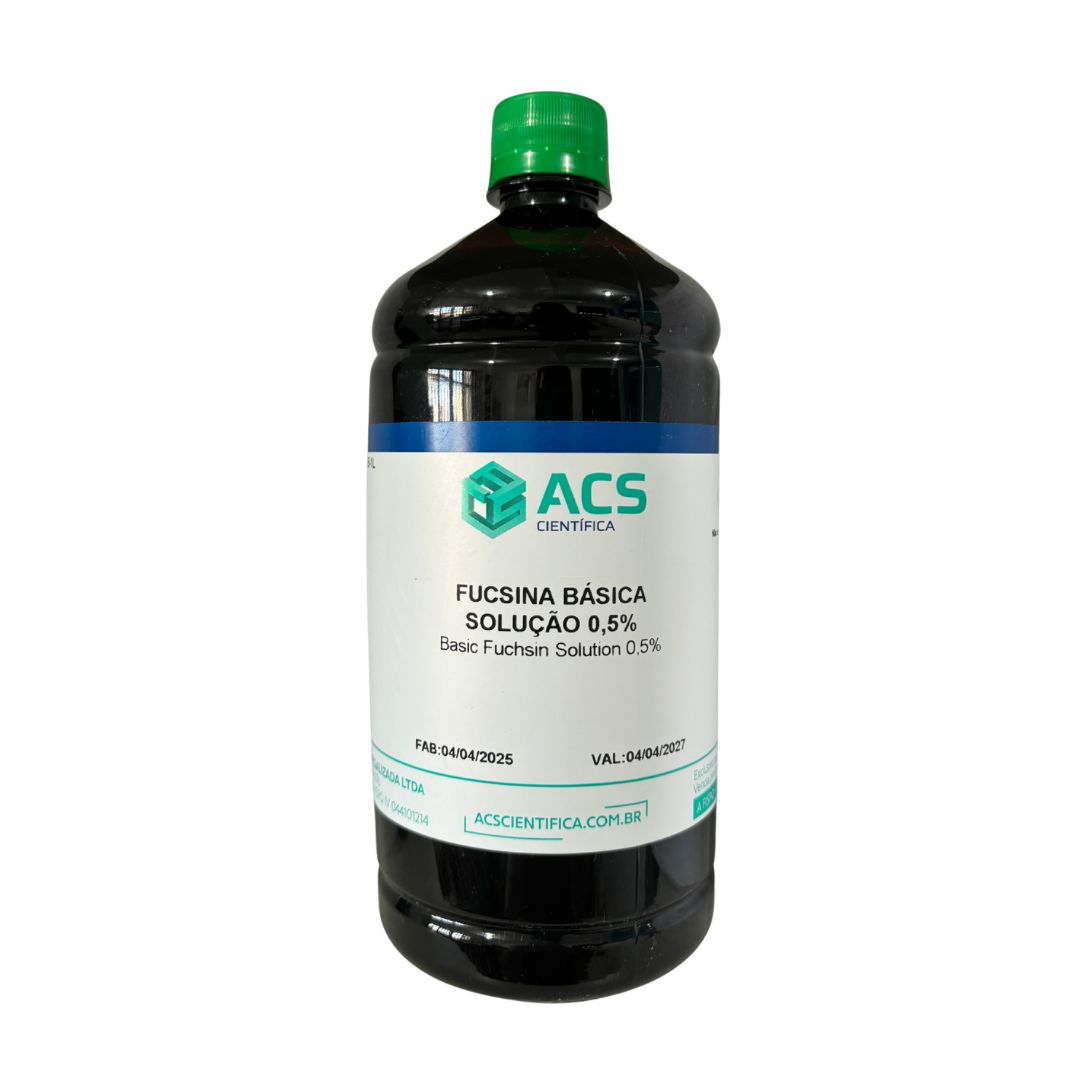 Fucsina Básica Solução 0,5% - 1 Litro