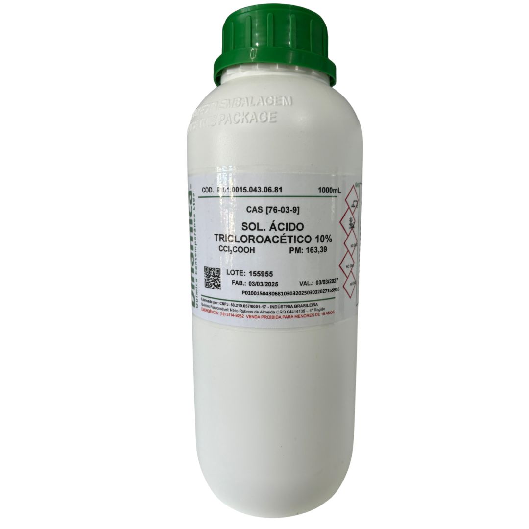 Solução Ácido Tricloroacético 10% - 1 Litro