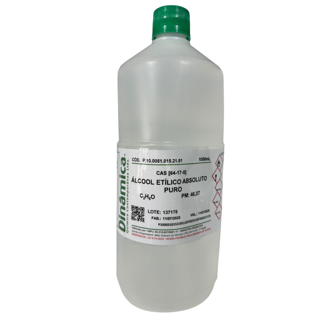 Álcool Etílico Absoluto Puro - 1 Litro