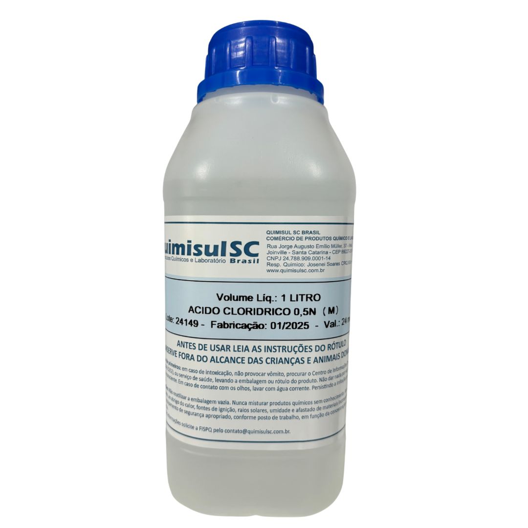 Ácido Clorídrico 0,5N (M) 1 Litro