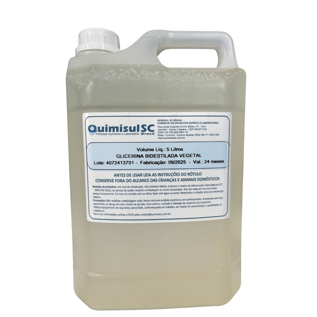 Glicerina Bi Destilada Vegetal - 5 Litros