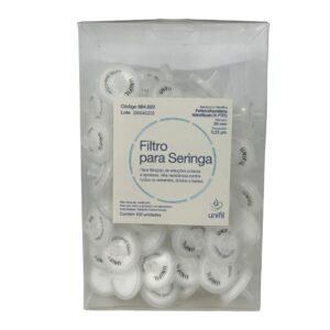 Filtro P/seringa Ptfe 25mm 0,22um C/100pc Unifil