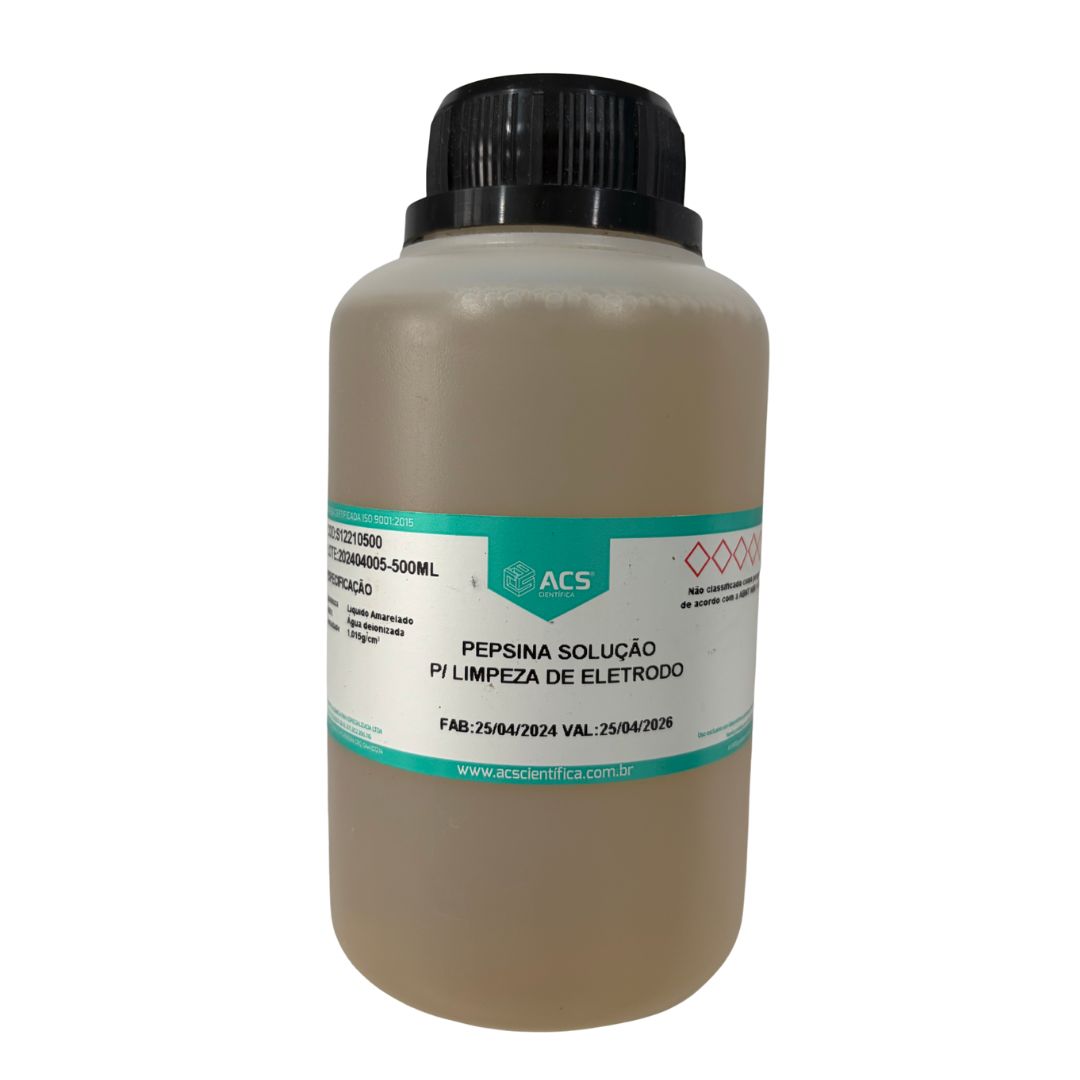 Pepsina Solução P/Limpeza de Eletrodo - 500ml