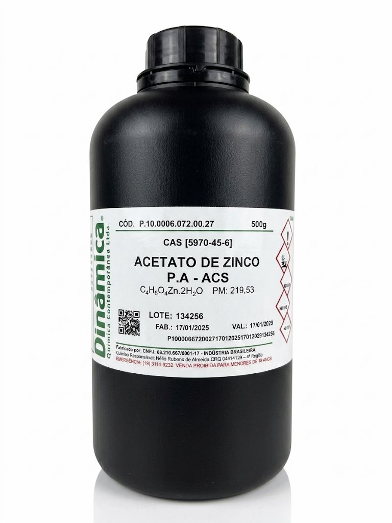 Acetato de Zinco PA ACS - 500g