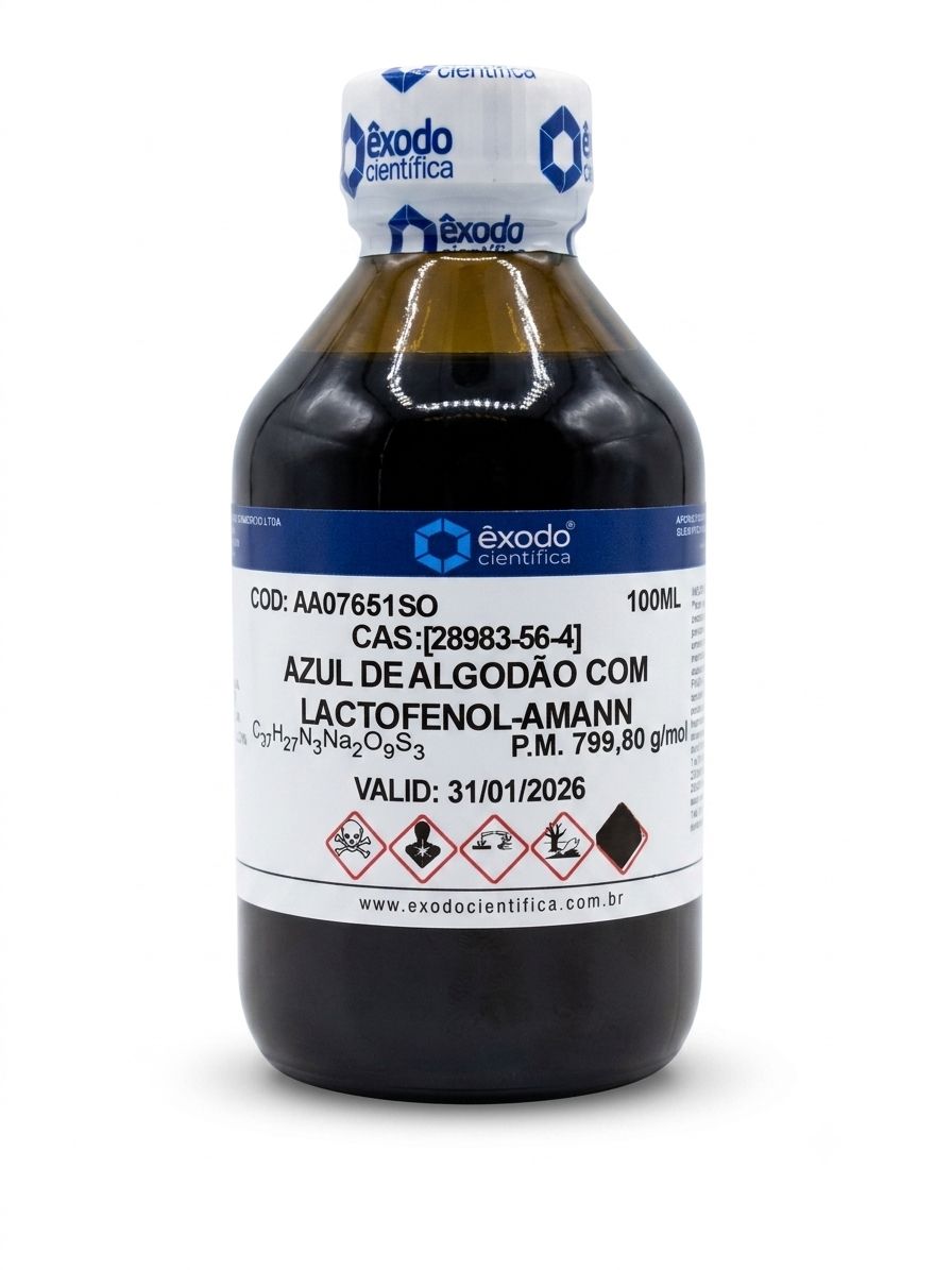 Azul de Algodão com Lactofenol-Amann 100ml