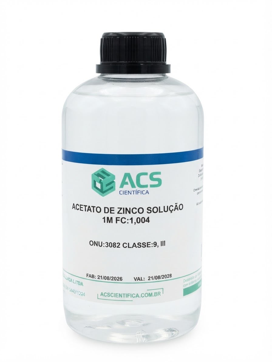Acetato de Zinco 1M Fatorada 1 Litro